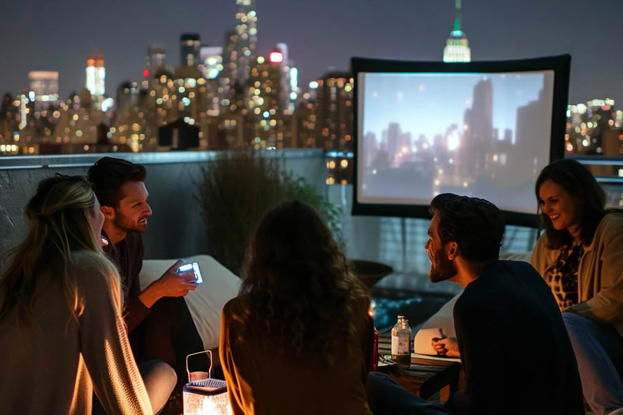 projector in apartment